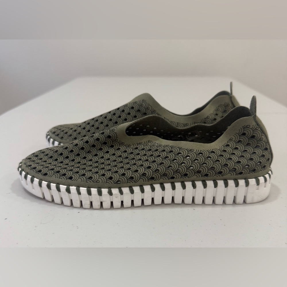Ilse Jacobsen Tulip 139 Army Green Slip-on Shoe Women's EU sizes 38 (7,5)